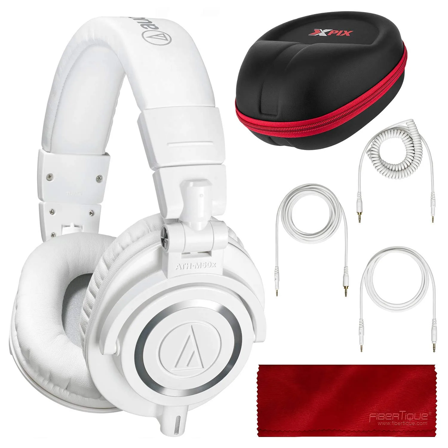 Audio-Technica ATH-M50x Professional Monitor Headphones White image 2