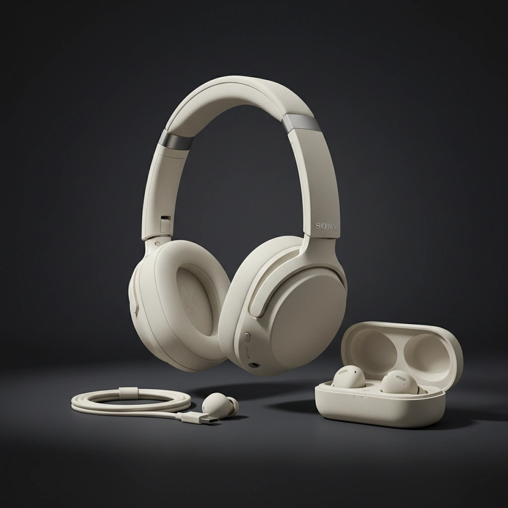 Sony ULT WEAR Noise Canceling Headphones Off White image 2