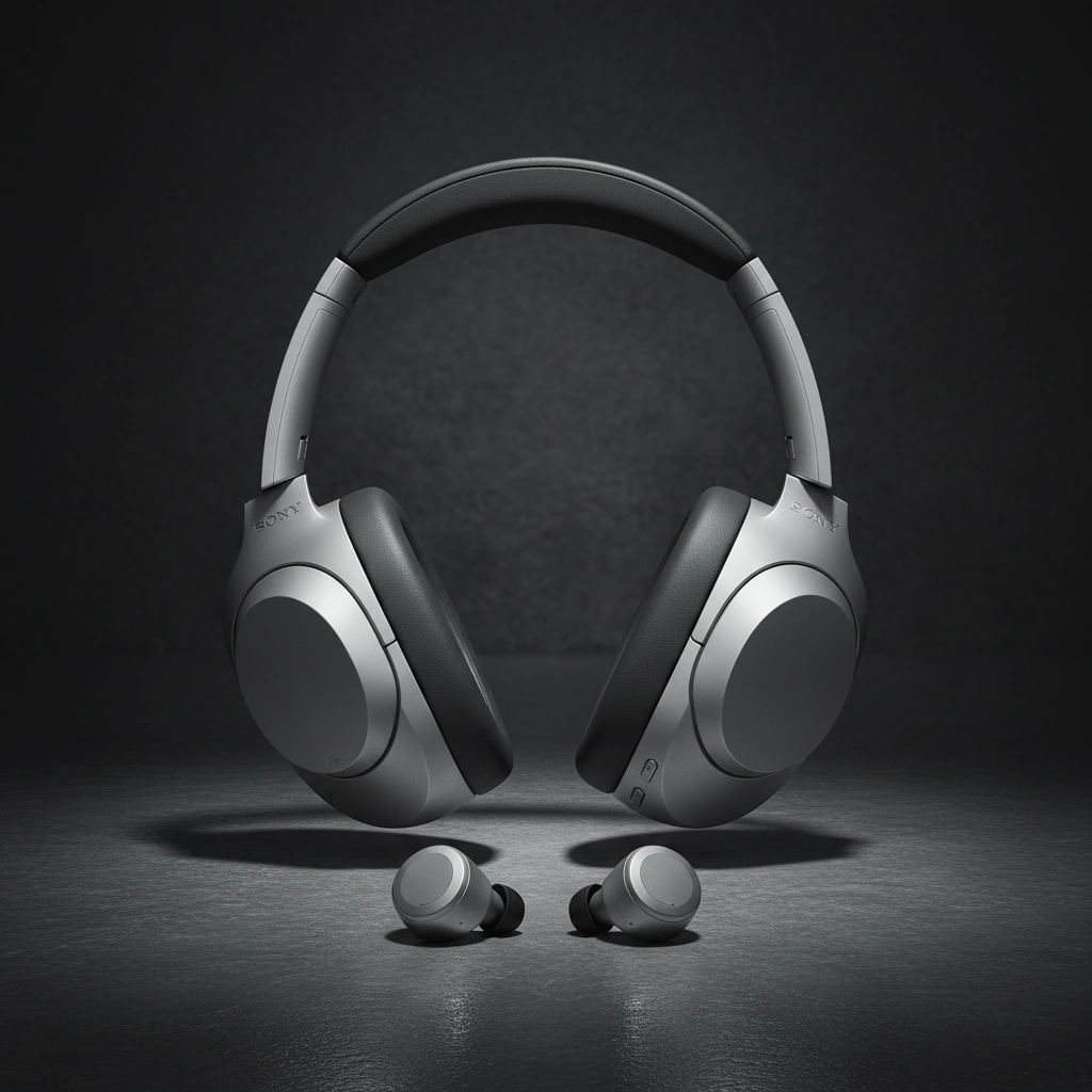 Sony WH-1000XM5 Premium Noise Canceling Headphones Silver