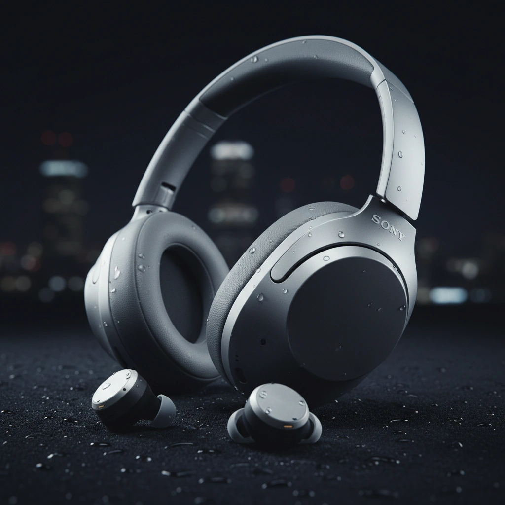 Sony WH-1000XM5 Premium Noise Canceling Headphones Silver image 3