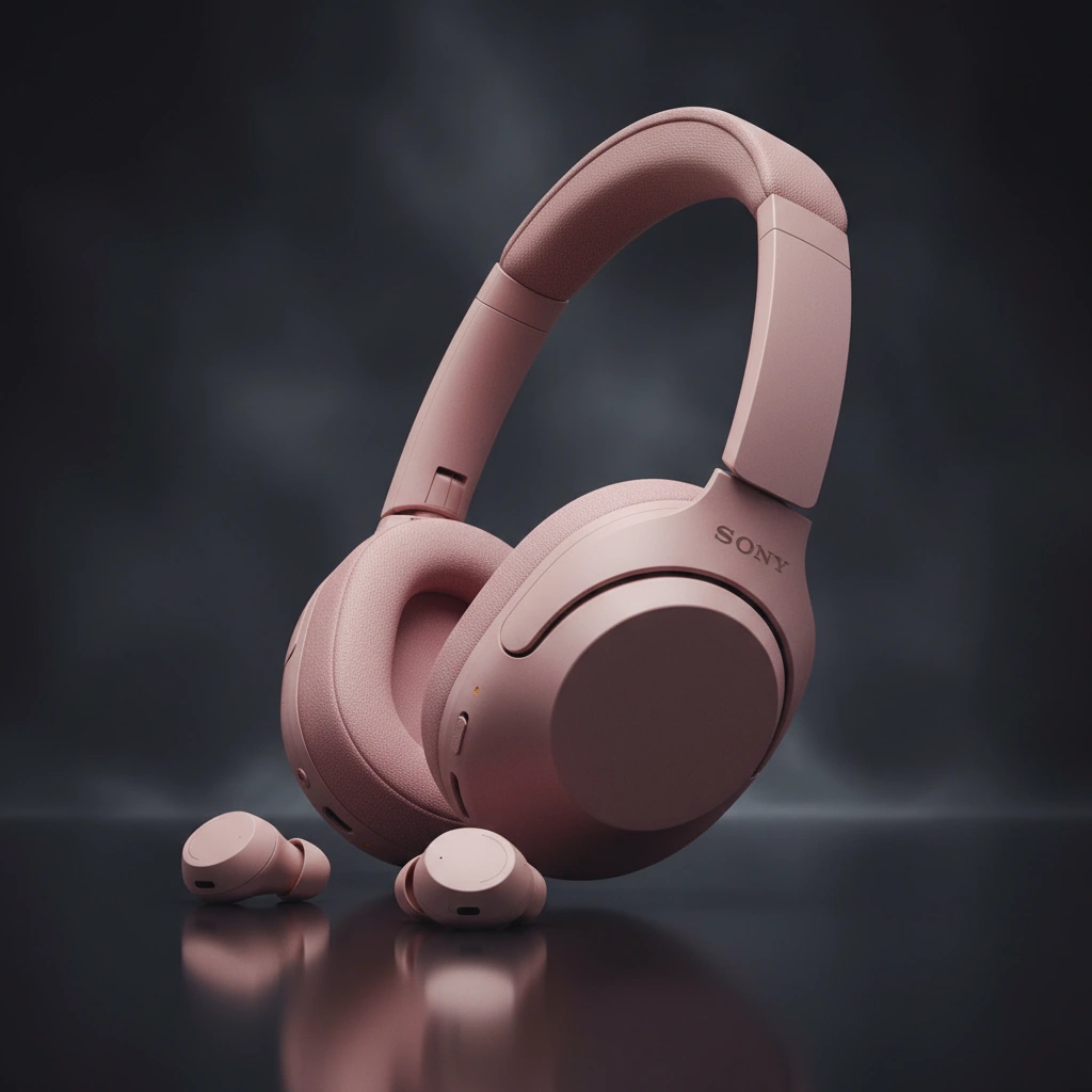 Sony WH-1000XM5 Premium Noise Canceling Headphones Smoky Pink image 2